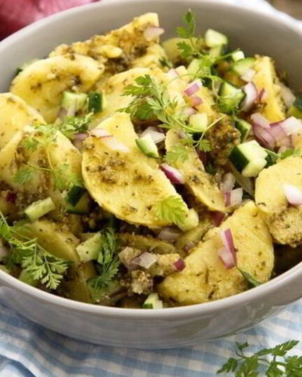 Рецепт картофельного салата по-французски