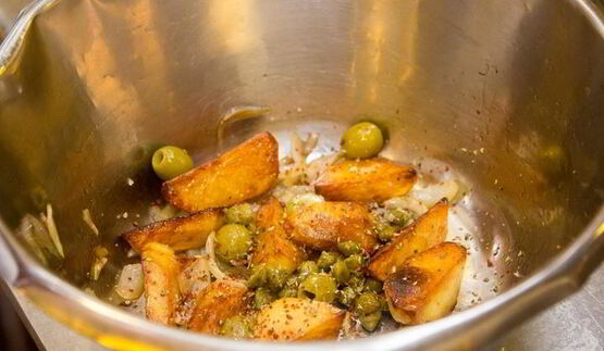 картофельный салат с говядиной