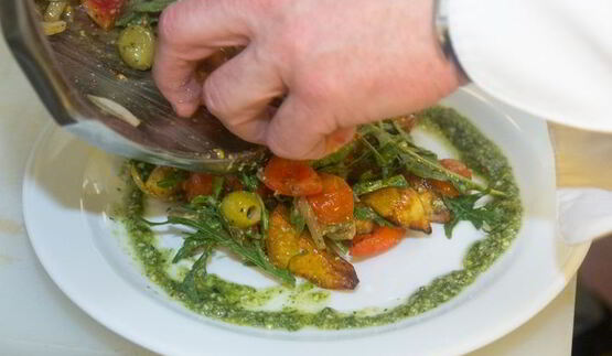 картофельный салат с говядиной