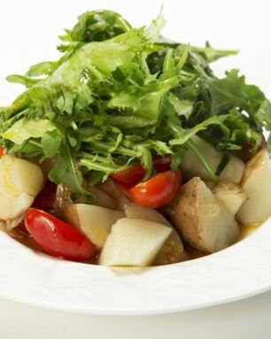 Картофельный салат с облепиховой заправкой