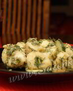 Картофельный салат с огурцами