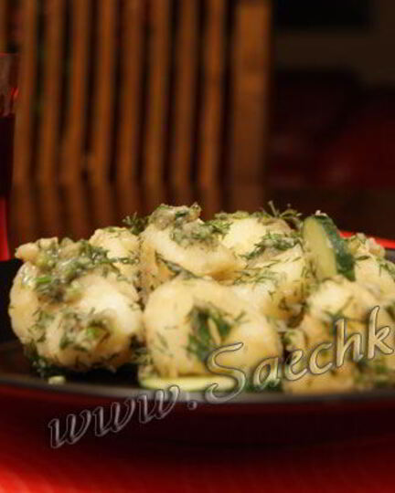 Рецепт картофельного салата с огурцами