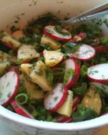 Рецепт картофельного салата с редисом