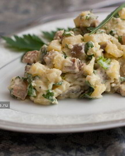 Рецепт картофельного салата с селедкой