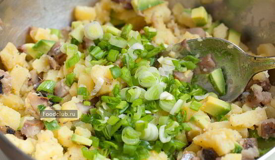 картофельный салат с селедкой