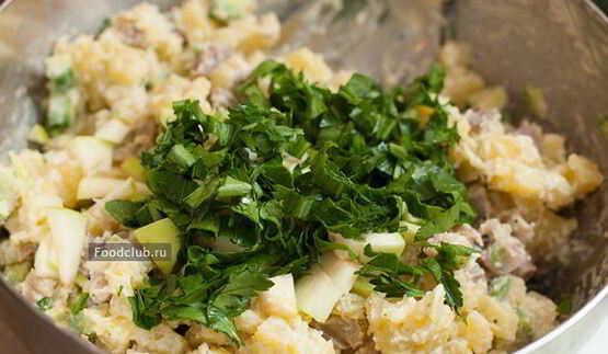 картофельный салат с селедкой