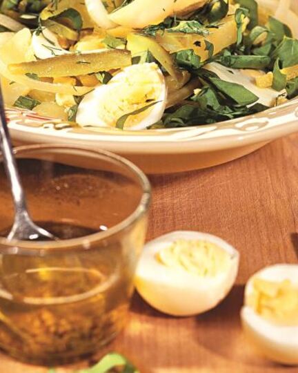 Рецепт картофельного салата со щавелема