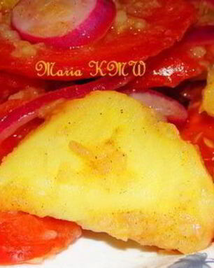 Салат картофельный с помидорами