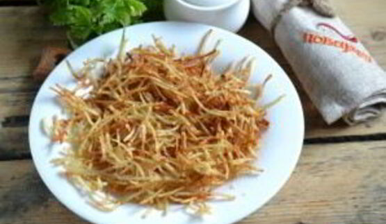 салат с картофельной стружкой