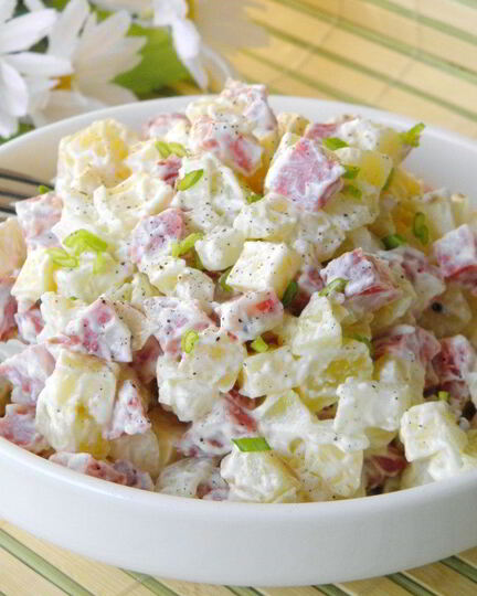 Рецепт салата с картошкой и сыром