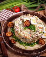 Оливье с грибами