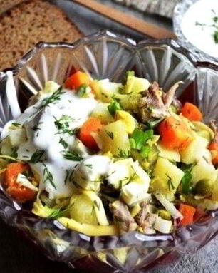 Оливье с индейкой