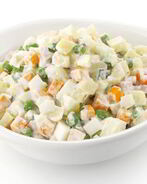 Оливье с креветками