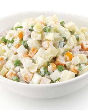 Оливье с креветками