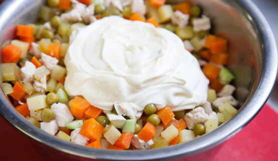 оливье с курицей