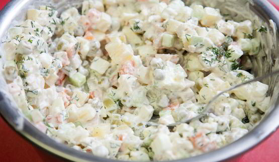 оливье с курицей