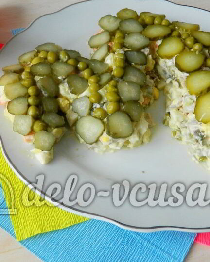 Рецепт оливье с мясом