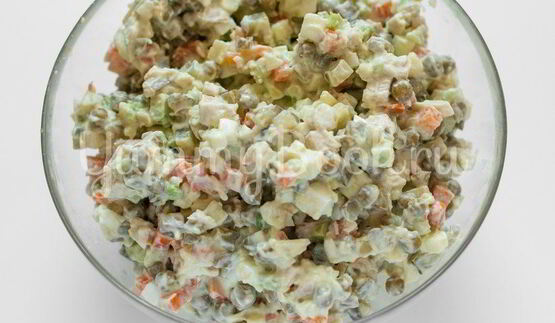 салат оливье без майонеза и картофеля