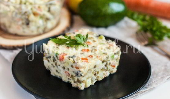 салат оливье без майонеза и картофеля