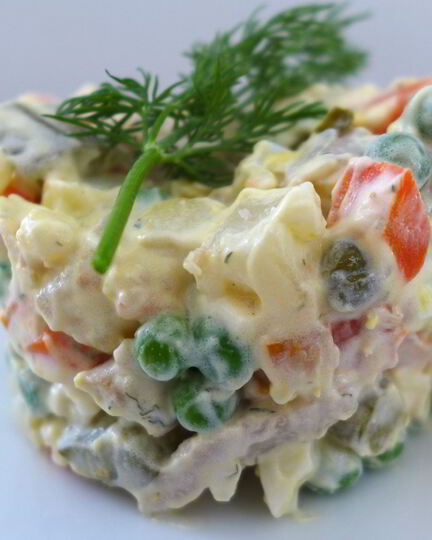 Рецепт салата оливье классический с курицей