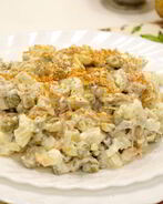 Салат Оливье с индейкой