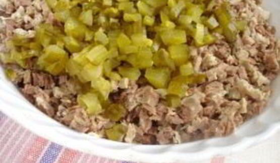 салат оливье с мясом