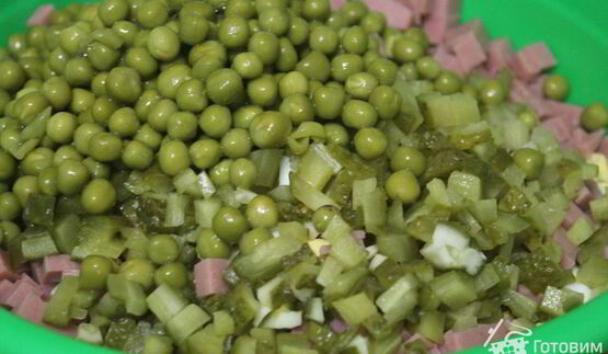 салат оливье с ветчиной