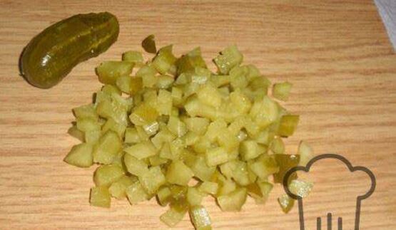 салат оливье в виде козы