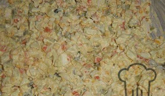 салат оливье в виде козы