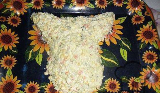 салат оливье в виде козы