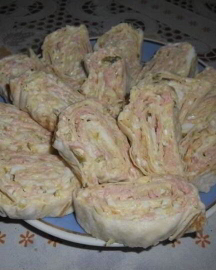 Рецепт закуски оливье-рулет