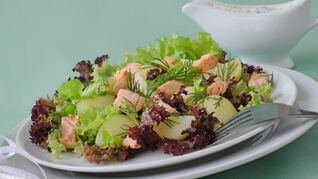 Салаты с семгой