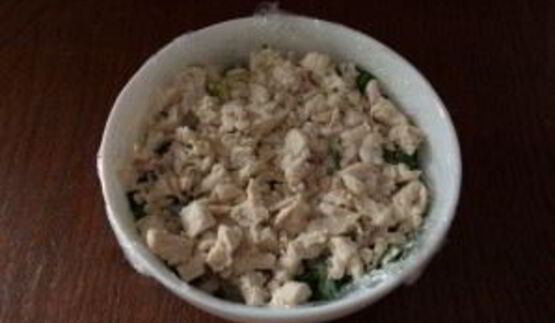 салат грибная полянка с курицей