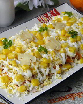 Салат из курицы с майонезом