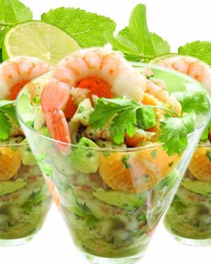 Салат коктейль с мандаринами