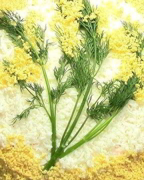 Мимоза с плавленым сыром