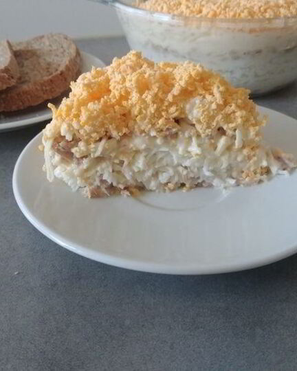 Рецепт салата мимоза без картофеля