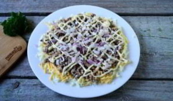 салат мимоза классический слоеный