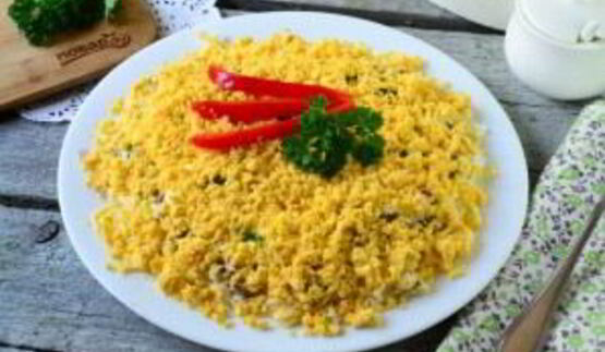 салат мимоза классический слоеный