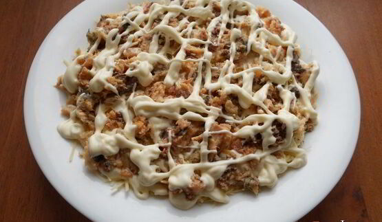 салат мимоза с картофелем и твердым сыром