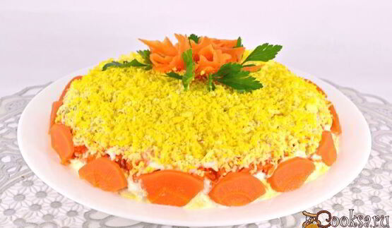 салат мимоза с картофелем и твердым сыром