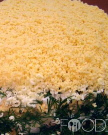 Рецепт салата мимоза с сыром