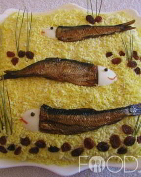 Салат Мимоза со шпротами