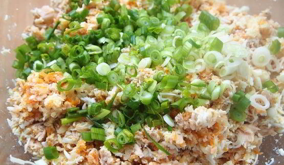 салатные шарики мимоза