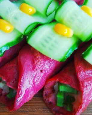 Блинчики свекольные Селедка под шубой