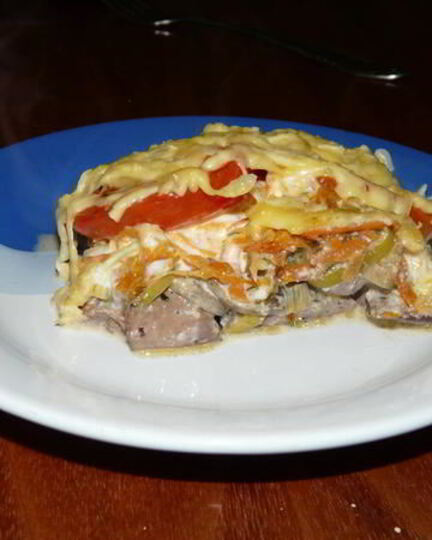 Рецепт печени под шубой