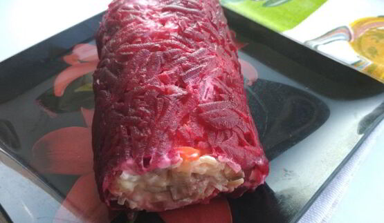 рулет селедка под шубой