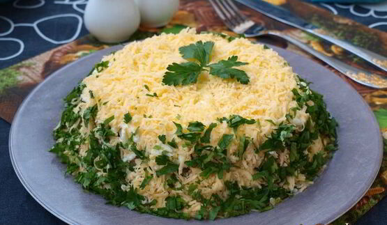 салат грибы под шубой