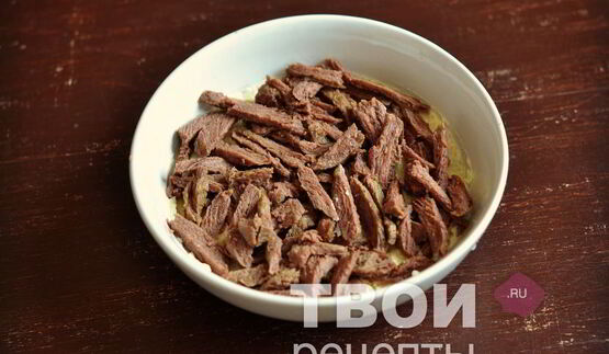 салат мясо под шубой
