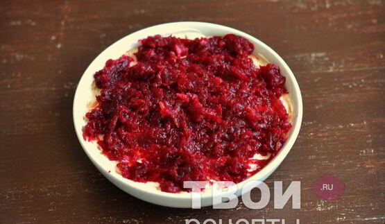 салат мясо под шубой